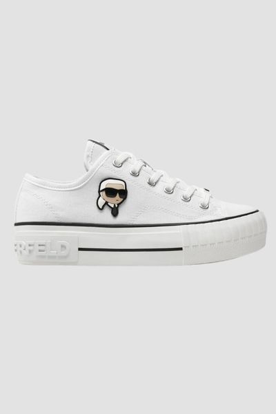 KARL LAGERFELD Białe damskie trampki KAMPUS MAX NFT, Rozmiar 37. Białe trampki KARL LAGERFELD, bez wzorów, bez zapięcia. W wyprzedaży za 427.99 zł.