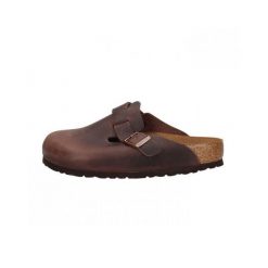 Klapki Birkenstock Boston Leoi Dorosłych. Brązowe klapki Birkenstock, bez wzorów, bez obcasa, bez zapięcia. Za 549.00 zł.