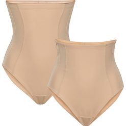 Figi wyszczuplające (2 pary) bonprix cielisty. Bielizna modelująca marki bonprix. Za 59.98 zł.