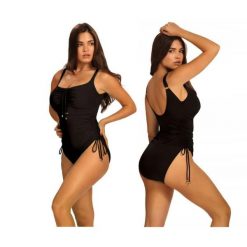 Strój kąpielowy damski jednoczęściowy na basen plażę kobiecy Self. Czarne stroje jednoczęściowe SELF HEAT, bez wzorów, sportowe. Za 220.39 zł.