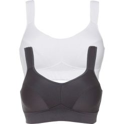 Biustonosz sportowy, średni stopień podtrzymywania biustu (2 szt.). Szare biustonosze sportowe bonprix, bez wzorów. Za 129.99 zł.