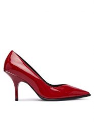 PINKO Szpilki Lady 11 SD0611P050 Czerwony. Czerwone szpilki Pinko, bez wzorów, z lakierowanej skóry, bez obcasa, na szpilce, bez zapięcia. Za 999.99 zł.