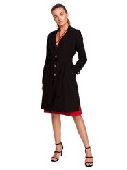Stylove Płaszcz w kolorze czarnym rozmiar: XL. Czarne płaszcze Stylove, xl, bez wzorów, z tkaniny, bez kaptura. Za 383.95 zł.