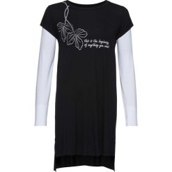 Sukienka shirtowa bonprix czarno-biały. Sukienki marki Marie Zélie. Za 49.99 zł.