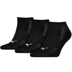 Amortyzowane Skarpety Za Kostkę Dla Dorosłych Unisex (zestaw 3 Sztuk). Czarne skarpetki Puma, bez wzorów. Za 61.99 zł.