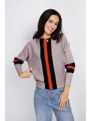 ASSUILI Kaszmirowy sweter w kolorze jasnobrązowym rozmiar: 38. Brązowe swetry Assuili, bez wzorów, z kaszmiru, klasyczne, bez ramiączek. Za 149.45 zł.