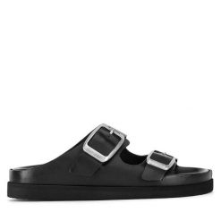 Klapki G-Star. Czarne klapki G-Star, bez wzorów, retro, bez obcasa, bez zapięcia. Za 379.99 zł.