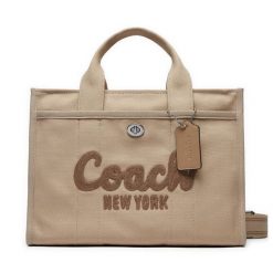 Torebka Coach. Brązowe shopper bag Coach, bez wzorów, bez dodatków. Za 1,299.00 zł.