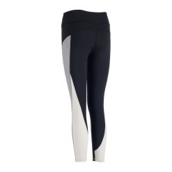 Legginsy fitness damskie Domyos. Czarne legginsy DOMYOS, l, bez wzorów, z materiału, z podwyższonym stanem, na fitness i siłownię. Za 79.99 zł.