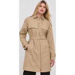 MICHAEL Michael Kors trencz bawełniany kolor beżowy przejściowy oversize. Brązowe płaszcze MICHAEL Michael Kors, l, bez wzorów, z bawełny, bez kaptura. W wyprzedaży za 1,279.90 zł.