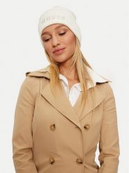 Guess Czapka AW5189 POL01 Biały. Białe czapki zimowe Guess, z aplikacjami, z materiału. Za 169.99 zł.
