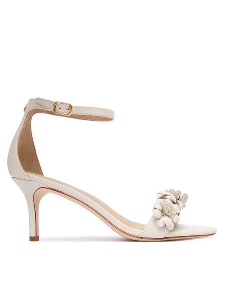 LAUREN RALPH LAUREN Sandały 802P10640001 Biały. Białe sandały Lauren Ralph Lauren, bez wzorów, ze skóry, bez obcasa, na szpilce, bez zapięcia. Za 696.99 zł.