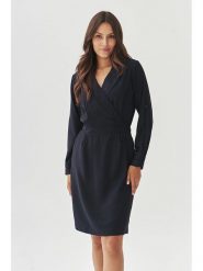 TATUUM Sukienka w kolorze granatowym rozmiar: 40. Niebieskie sukienki Tatuum, bez wzorów, bez kołnierzyka, bez ramiączek, midi. Za 166.10 zł.