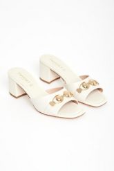 Klapki. Klapki Twinset Milano, bez wzorów, bez obcasa, bez zapięcia. Za 909.00 zł.