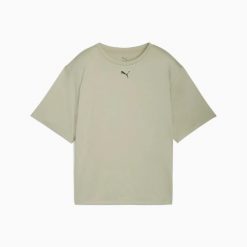Koszulka sportowa damska Puma TAD ESSENTIAL RELAXED 52713982. Zielone t-shirty sportowe Puma, m, bez wzorów, z materiału, bez ramiączek, na fitness i siłownię. Za 98.58 zł.