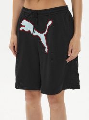 Puma Szorty sportowe DUA LIPA 536636 Czarny Loose Fit. Czarne szorty sportowe Puma, bez wzorów, z syntetyku. Za 89.99 zł.