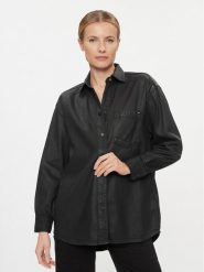 Pepe Jeans Koszula jeansowa Alix PL304729 Czarny Oversize. Czarne koszule Pepe Jeans, l, bez wzorów, z bawełny, bez kołnierzyka, bez ramiączek. Za 349.99 zł.