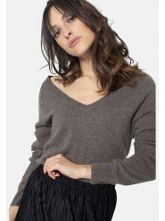 AUTHENTIC CASHMERE Kaszmirowy sweter "Giusalet" w kolorze brązowym rozmiar: L. Brązowe swetry AUTHENTIC CASHMERE, l, bez wzorów, z kaszmiru, bez ramiączek. Za 347.99 zł.