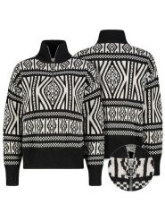 Eight2Nine Sweter w kolorze czarno-białym rozmiar: L. Czarne swetry Eight2Nine, l, bez wzorów, z wełny, bez ramiączek. Za 143.90 zł.