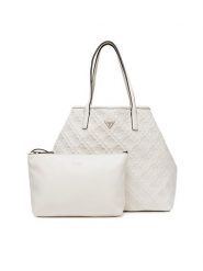 Guess Torebka Adelasia HWQL96 58240 Écru. Shopper bag Guess, z aplikacjami, ze skóry, bez dodatków. Za 679.99 zł.
