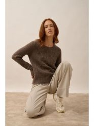 Just Cashmere Kaszmirowy sweter "Nadia" w kolorze brązowym rozmiar: L. Brązowe swetry Just Cashmere, l, bez wzorów, z kaszmiru, bez ramiączek. Za 739.99 zł.