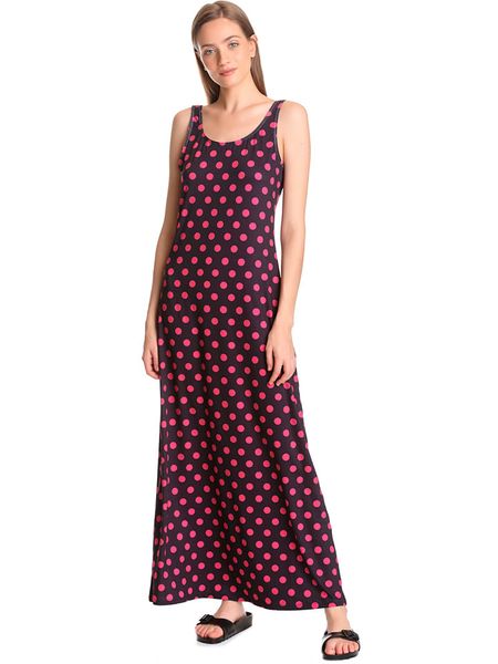 Pussy Deluxe Sukienka "Classic Pink" w kolorze czarno-różowym rozmiar: L. Czarne sukienki Pussy Deluxe, l, bez wzorów, bez kołnierzyka, bez ramiączek, maxi. Za 39.49 zł.