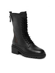 Lasocki Kozaki WI16-16444-01 Czarny. Czarne kozaki Lasocki, bez wzorów, ze skóry, bez obcasa, na płaskiej podeszwie, bez zapięcia. Za 329.99 zł.