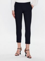 Morgan Spodnie materiałowe 211-PROSY.F Granatowy Slim Fit. Niebieskie spodnie materiałowe Morgan, bez wzorów, z bawełny. Za 189.99 zł.