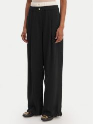 Liu Jo Sport Spodnie materiałowe TA6150 TS923 Czarny Regular Fit. Czarne spodnie materiałowe Liu Jo Sport, bez wzorów, z materiału, sportowe. Za 689.99 zł.