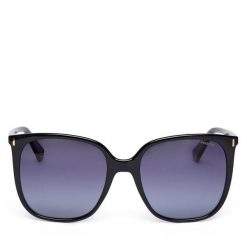 Okulary przeciwsłoneczne Polaroid. Czarne okulary przeciwsłoneczne Polaroid, bez wzorów. Za 199.99 zł.