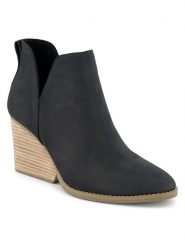 TOMS Skórzane botki w kolorze granatowym na obcasie rozmiar: 36. Niebieskie botki TOMS, bez wzorów, eleganckie, bez obcasa, na obcasie, bez zapięcia. Za 239.95 zł.