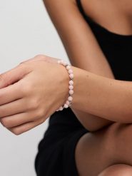 Tamaris Bransoletka z kwarcem rozmiar: onesize. Różowe bransoletki Tamaris, z kwarcem, ze stali. Za 78.99 zł.