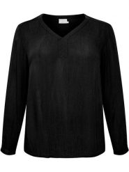 KAFFE curve Bluzka "Ami" w kolorze czarnym rozmiar: 48. Czarne bluzki KAFFE curve, bez wzorów, z wiskozy, bez kołnierzyka, bez ramiączek. Za 78.28 zł.