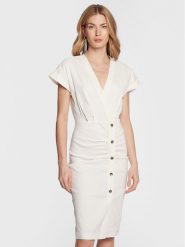 Pinko Sukienka codzienna Agitato 100532 A0IM Beżowy Regular Fit. Brązowe sukienki Pinko, na co dzień, bez wzorów, ze lnu, bez kołnierzyka, bez ramiączek, proste. Za 1,619.00 zł.