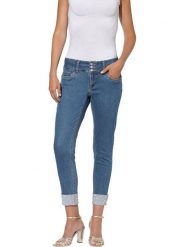 Heine Dżinsy - Skinny fit - w kolorze niebieskim rozmiar: 42. Niebieskie jeansy Heine, bez wzorów, klasyczne. Za 68.95 zł.