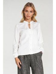 Nife Bluzka w kolorze białym rozmiar: 42. Białe bluzki Nife, bez wzorów, bez kołnierzyka, bez ramiączek. Za 134.85 zł.