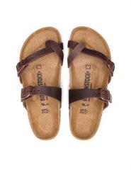 Birkenstock Japonki Mayari 0071023 Brązowy. Brązowe japonki Birkenstock, bez wzorów, z nubiku. Za 539.99 zł.