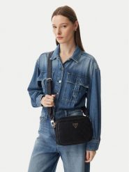 Guess Torebka Victtoria HWPG95 14140 Czarny. Czarne listonoszki Guess, z aplikacjami, ze skóry, bez dodatków. Za 326.99 zł.