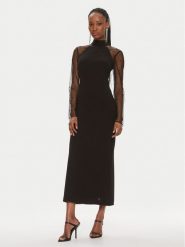 KARL LAGERFELD Sukienka koktajlowa 240W1303 Czarny Slim Fit. Czarne sukienki KARL LAGERFELD, bez wzorów, z wiskozy, wizytowe, bez kołnierzyka, bez ramiączek. Za 1,569.00 zł.
