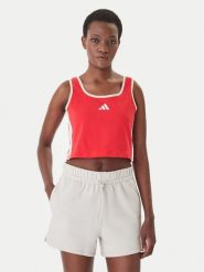 Adidas Top Stadium KB4964 Czerwony Slim Fit. Czerwone topy adidas, m, bez wzorów, z bawełny, bez kołnierzyka, bez ramiączek. Za 129.99 zł.