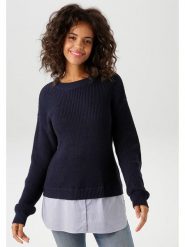 Aniston Sweter w kolorze granatowym rozmiar: 42. Niebieskie swetry Aniston, bez wzorów, ze splotem, bez ramiączek. Za 95.95 zł.