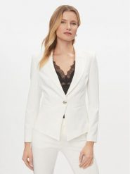 Rinascimento Marynarka CFC0117699003 Biały Regular Fit. Białe marynarki i żakiety Rinascimento, m, bez wzorów, z syntetyku, bez ramiączek. Za 269.99 zł.