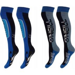 Skarpety narciarskie O'neill 201061006 2-pak. Niebieskie skarpetki O'Neill, bez wzorów, z wełny. W wyprzedaży za 89.90 zł.