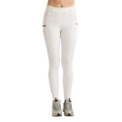 Damskie legginsy jeździeckie z pełną przyczepnością Montar Gloria Caviar Tape. Białe legginsy MONTAR, bez wzorów, z elastanu, eleganckie. Za 426.00 zł.