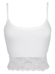 COTONELLA Top w kolorze białym rozmiar: L. Białe topy Cotonella, l, bez wzorów, z koronki, bez kołnierzyka, bez ramiączek. Za 32.75 zł.