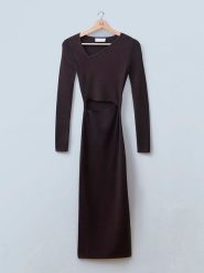 LeGer Sukienka "Linnea" w kolorze brązowym rozmiar: 36. Brązowe sukienki LeGer, bez wzorów, bez kołnierzyka, bez ramiączek, maxi. Za 227.31 zł.