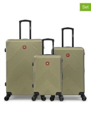 SWISS KOPPER 3-częściowy zestaw "Olten" w kolorze khaki rozmiar: onesize. Brązowe walizki SWISS KOPPER. Za 554.23 zł.