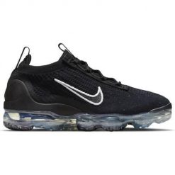 Buty do chodzenia damskie Nike Air Vapormax 2021 FK. Czarne buty treningowe Nike, bez wzorów, z materiału, bez zapięcia, trekkingowe. Za 628.00 zł.