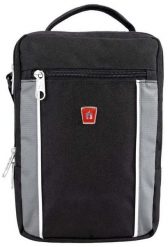Torba na ramię Traveler z kieszenią na tablet. Czarne torby podróżne UNIVERSAL TRAVELLER, bez wzorów, z materiału, na ramię. Za 167.99 zł.