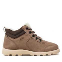 Botki Caprice. Brązowe botki Caprice, bez wzorów, bez obcasa, na płaskiej podeszwie, bez zapięcia. Za 249.99 zł.